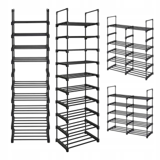 Skrinka na topánky Songmics 45 x 174 x 30 cm čierna